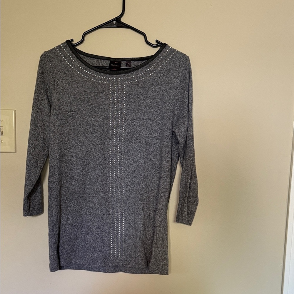 Rafaella Charcoal Studded Top